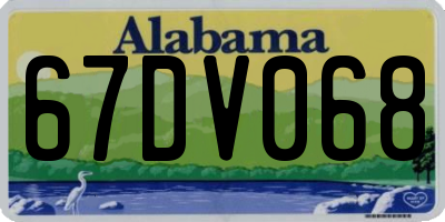 AL license plate 67DV068