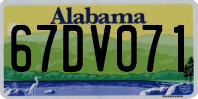 AL license plate 67DV071