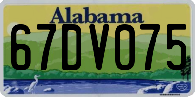 AL license plate 67DV075