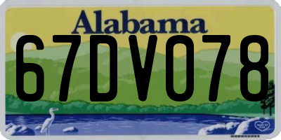 AL license plate 67DV078