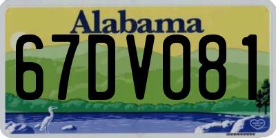 AL license plate 67DV081