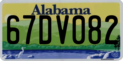 AL license plate 67DV082