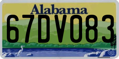 AL license plate 67DV083