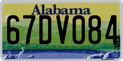 AL license plate 67DV084