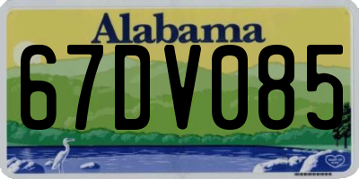 AL license plate 67DV085