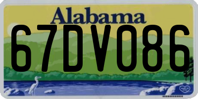 AL license plate 67DV086