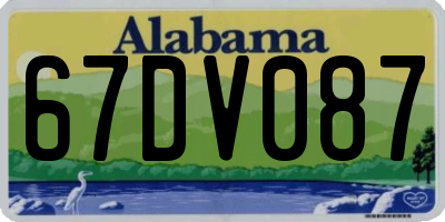 AL license plate 67DV087