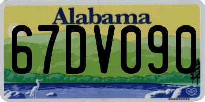 AL license plate 67DV090