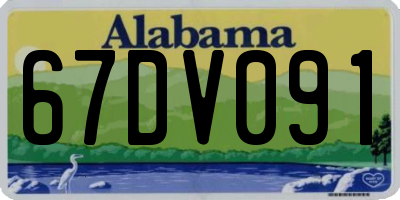 AL license plate 67DV091