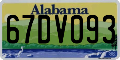 AL license plate 67DV093