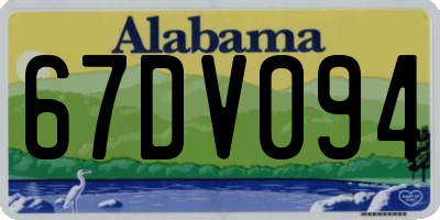 AL license plate 67DV094