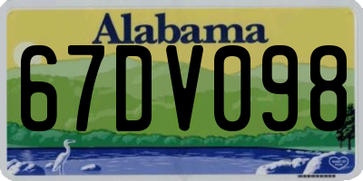 AL license plate 67DV098