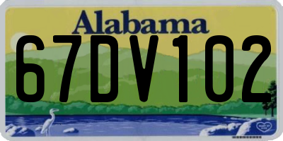 AL license plate 67DV102