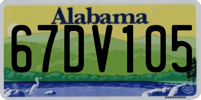 AL license plate 67DV105