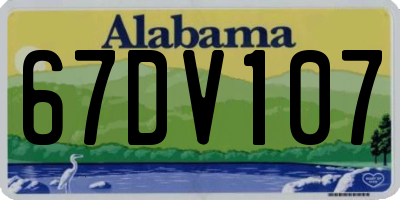 AL license plate 67DV107