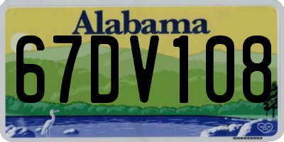 AL license plate 67DV108