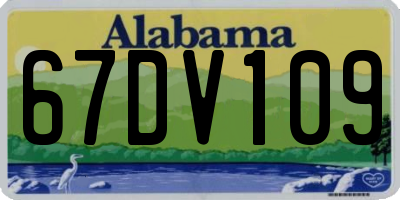 AL license plate 67DV109