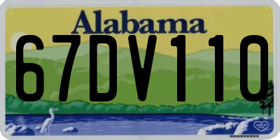 AL license plate 67DV110