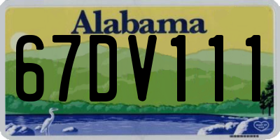 AL license plate 67DV111