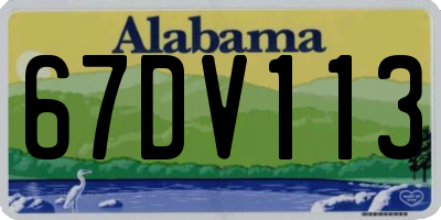 AL license plate 67DV113