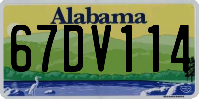 AL license plate 67DV114