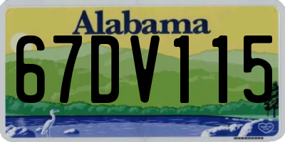 AL license plate 67DV115