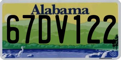 AL license plate 67DV122