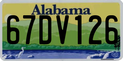 AL license plate 67DV126