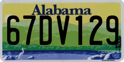 AL license plate 67DV129