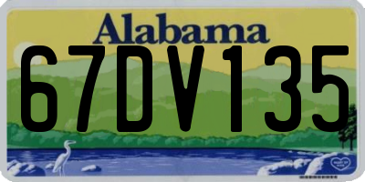 AL license plate 67DV135