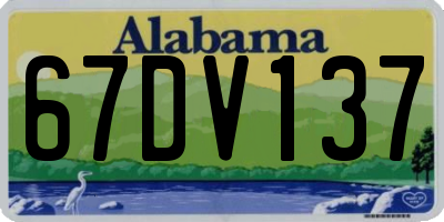 AL license plate 67DV137