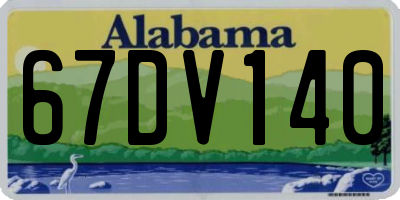 AL license plate 67DV140