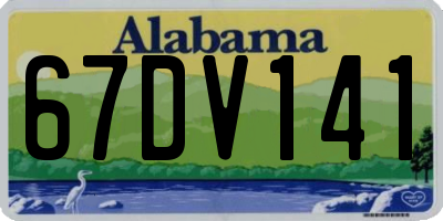 AL license plate 67DV141