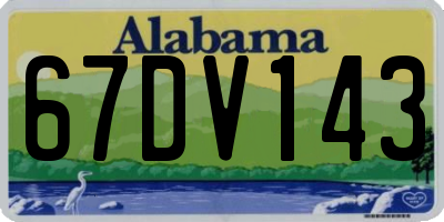 AL license plate 67DV143