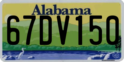 AL license plate 67DV150