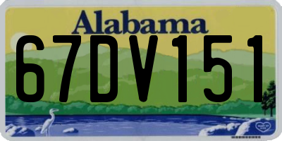 AL license plate 67DV151