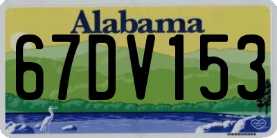 AL license plate 67DV153