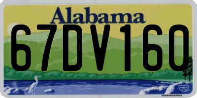 AL license plate 67DV160