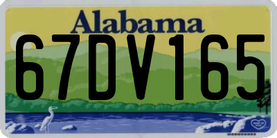 AL license plate 67DV165