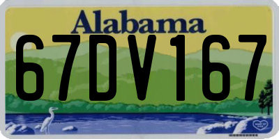 AL license plate 67DV167