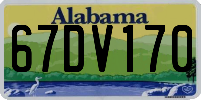 AL license plate 67DV170