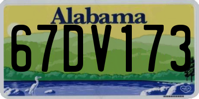 AL license plate 67DV173