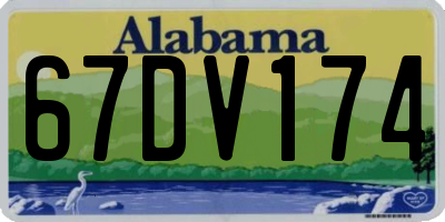 AL license plate 67DV174