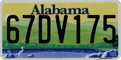 AL license plate 67DV175