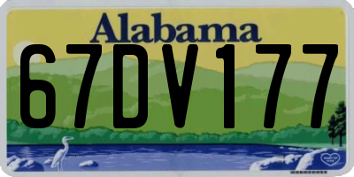 AL license plate 67DV177