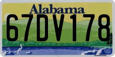 AL license plate 67DV178