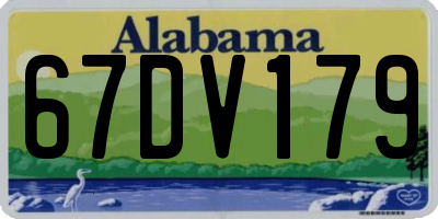 AL license plate 67DV179