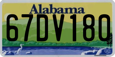 AL license plate 67DV180