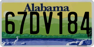 AL license plate 67DV184