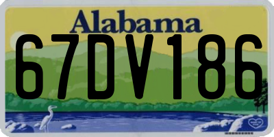 AL license plate 67DV186